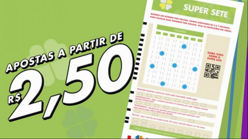 Resultado da loteria Super Sete, concurso 705, hoje, quarta-feira, 11 de junho de 2025 (11/06/25). O prêmio é de R$ 1,5 milhão 