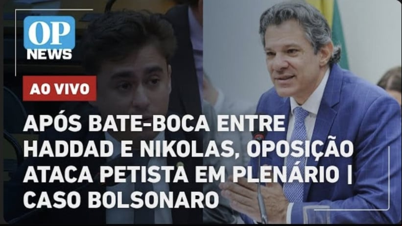 Após bate-boca entre Haddad e Nikolas, oposição ataca petista em plenário; caso Bolsonaro